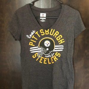 NFL Pittsburg Steelers Gray Small Women's T-Shirt
